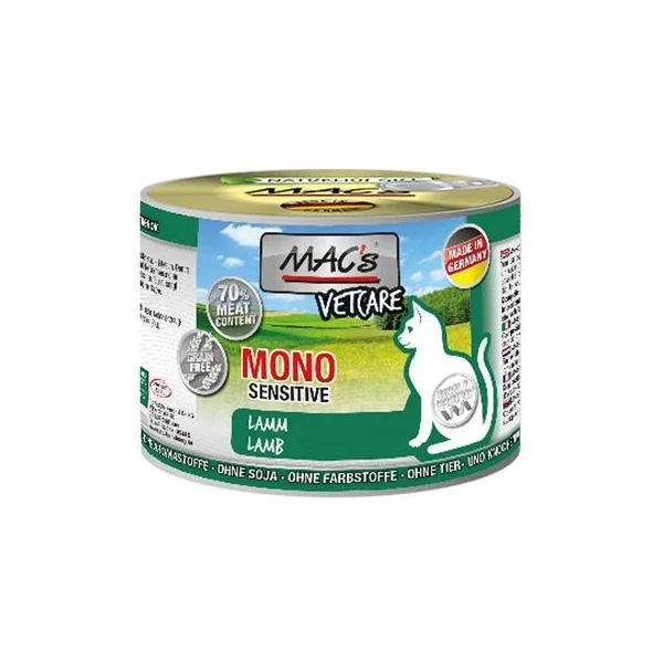 Diseños impresos modernos y únicos de MAC's Mono Sensitive 6 X 200 G En Latas Para Gatos en Productos Para Gatos en le Las Palmas de Gran Canaria España.