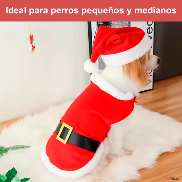 Disfraz Santa Claus Para Perro Rojo-Blanco