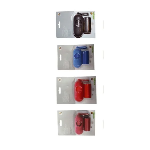 Dispensador de bolsas perro 2 rollos con 15 u cada uno