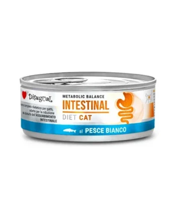 Disugual Diet Cat Intestinal Pescado Blanco Lata para Gatos