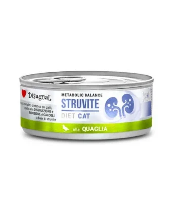 Disugual Diet Cat Struvite Codorniz Lata para Gatos