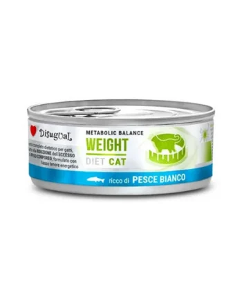 Disugual Diet Cat Weight Pescado Blanco Lata para Gatos