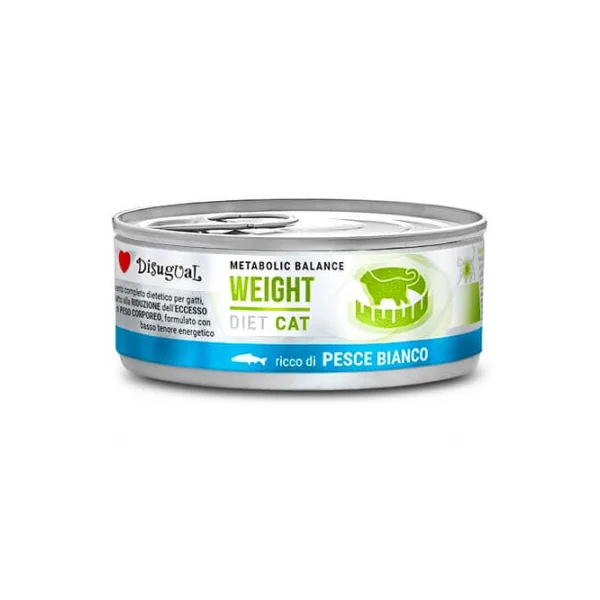 Disugual Diet Cat Weight Pescado Blanco Lata para Gatos