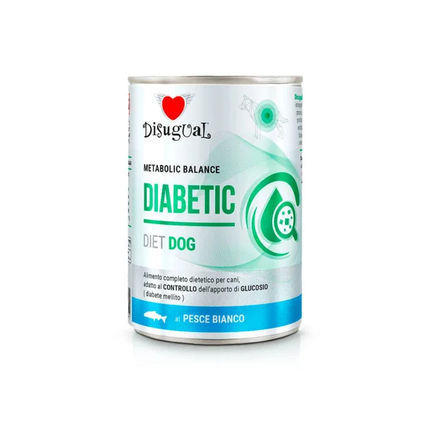 Disugual Diet Diabetic Pescado Blanco Lata Perro