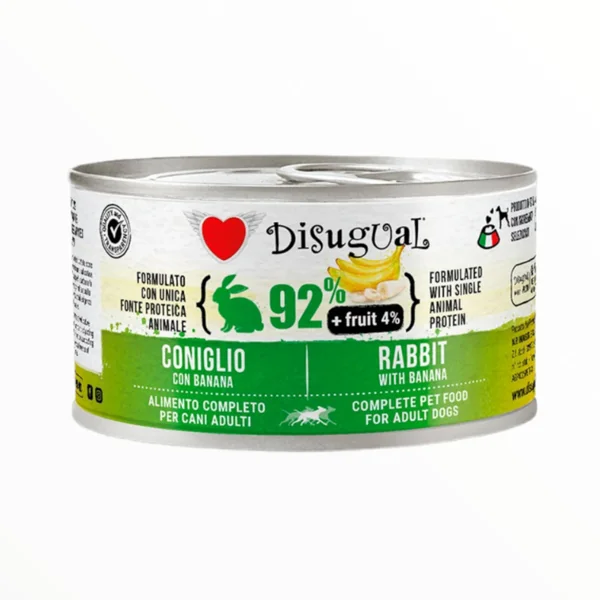 Disugual Fresh Fruit Plus Conejo y Banana para Perros — Comida Húmeda