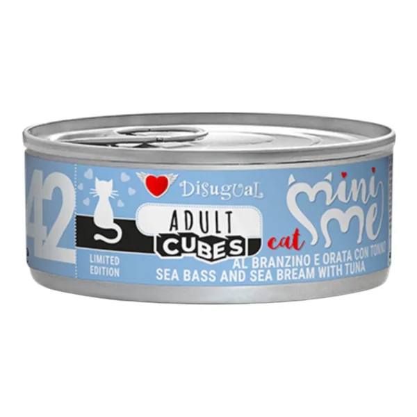 Disugual Mini Me Cubes Lubina Dorada y Atún para Gatos — Comida Húmeda