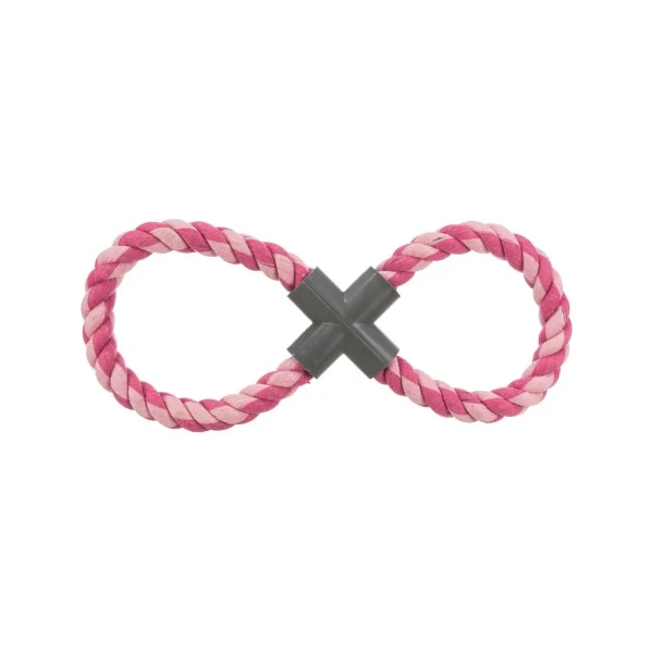 Doble Anillo Cuerda para perros 35 cm Rosa