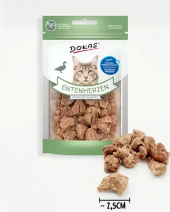 Dokas Snack Corazones de pato liofilizados para gatos