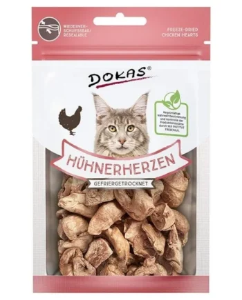 Dokas Snack Corazones de Pollo liofilizados para gatos