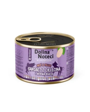 Dolina Superfood Gato- Paté and Fillet de lucioperca con ternera esterilizados 185gr