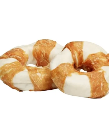 Donut de piel de ternera con tiras de pollo