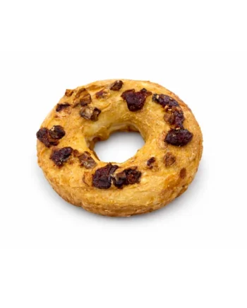 Donut de pollo con bacalao y fresa 10cm