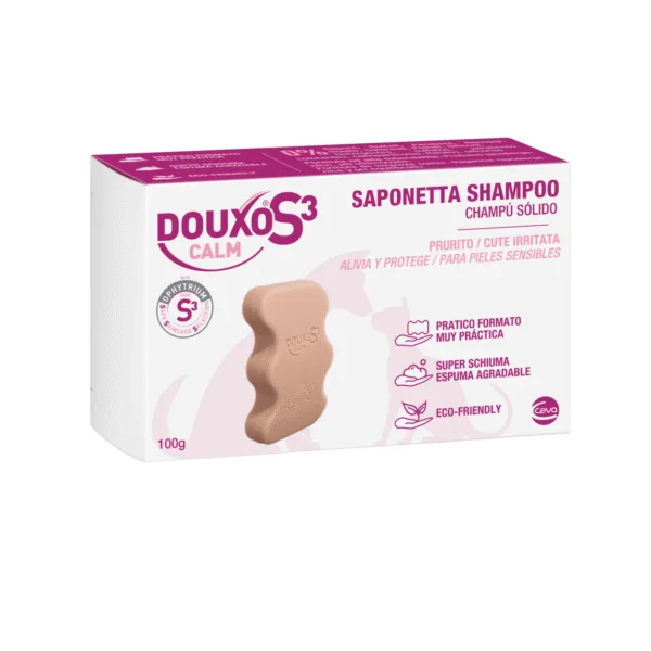 Douxo S3 CALM champú sólido en jabón para perros gatos