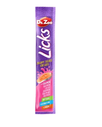 Dr Zoo Licks snacks crema salmón gatos 4x15 g