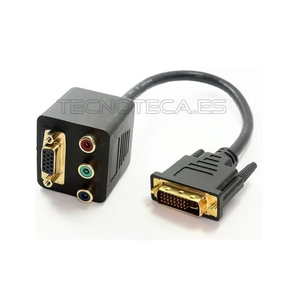 DVI a RGB RCA. Cable adaptador DVI a VGA 15cm