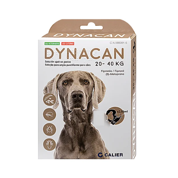 DYNACAN perros 20-40 kg 3 pipetas