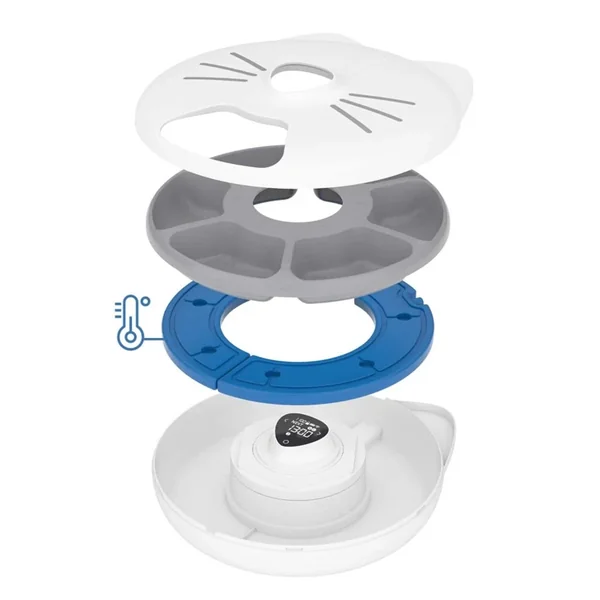 Ecológico y sin esfuerzo: El Catit Comedero Inteligente Pixi 6 Raciones de Gatospetshop.com limpia con facilidad en le Valencia España.
