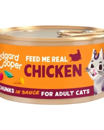 Edgard & Cooper Lata Trocitos de Pollo en Salsa para Gatos Adultos — Sin Cereales