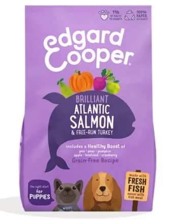 Edgard Cooper Salmón Pavo puppy sin cereales pienso cachorros