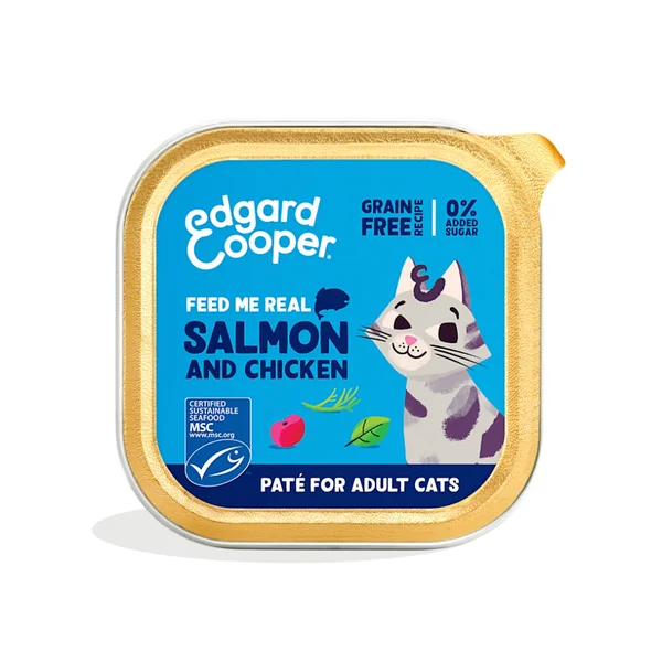 Edgard Cooper - Tarrina de salmón y pollo para gato 85gr