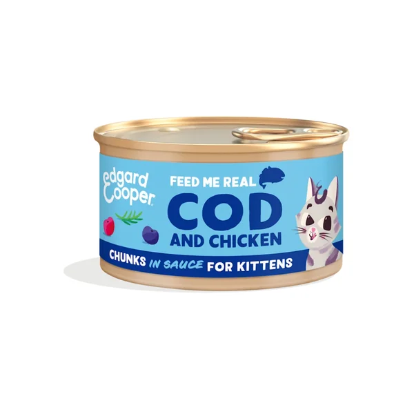 Edgard Cooper - Trocitos de bacalao y pollo en salsa Kitten 85gr