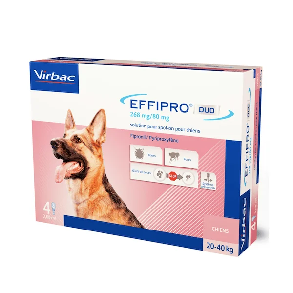 Effipro Duo perros grandes 20-40 kg 4 pipetas