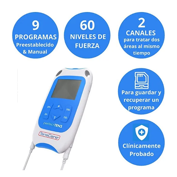 Electroestimulador Tens Perfect Blue | Ligero