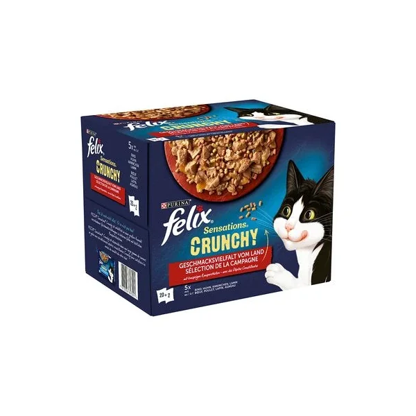 Elegancia asequible: Felix Sensations Crunchy 20 X 85 G + 2 X 40 G Topping que combinan estilo y valor.