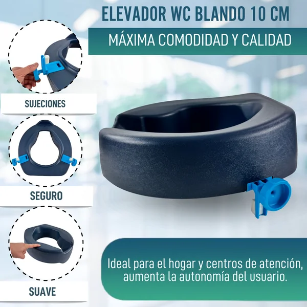 Elevador WC 10 cm Blando | Alzador WC Adultos