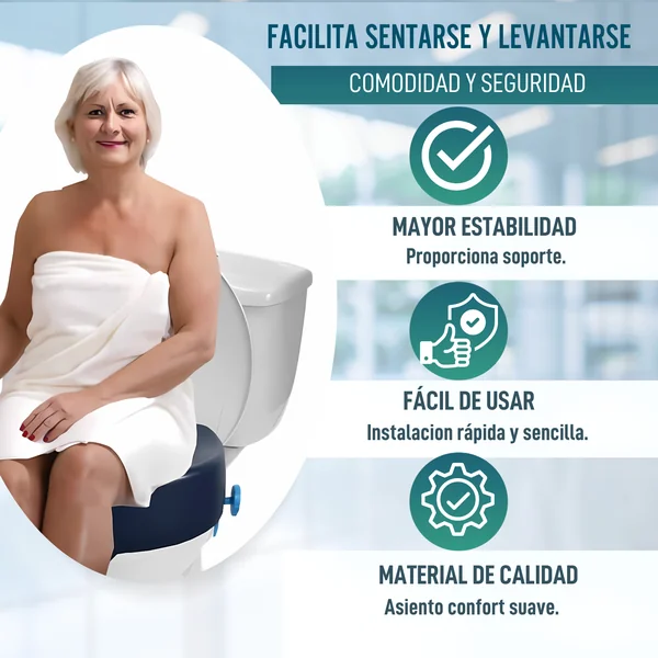 Elevador WC 10 cm Blando | Alzador WC Adultos