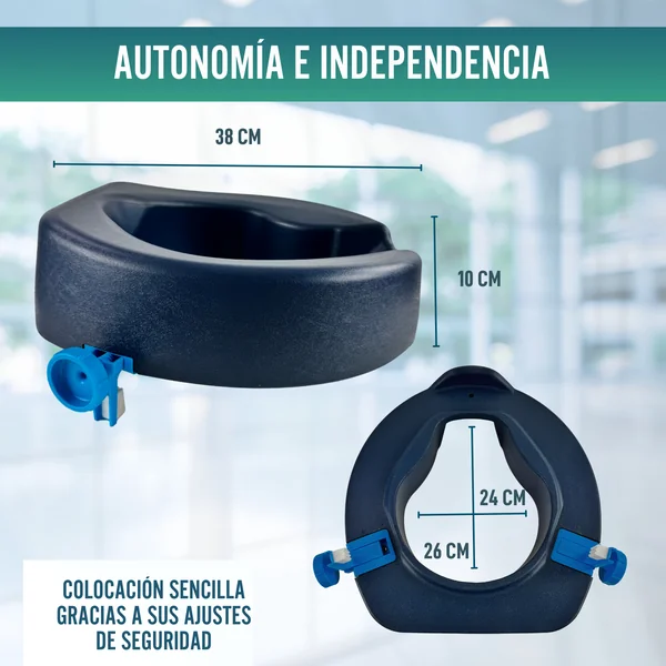Elevador WC 10 cm Blando | Alzador WC Adultos