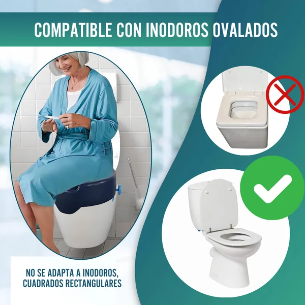 Elevador WC 10 cm Blando | Alzador WC Adultos