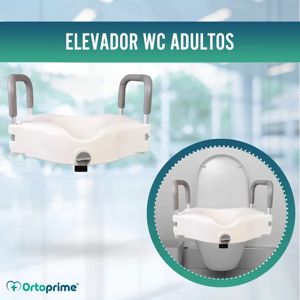 Elevador WC 12 cm Reposabrazos Acolchados