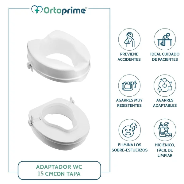 Elevador WC Con Tapa 15 cm | Universal