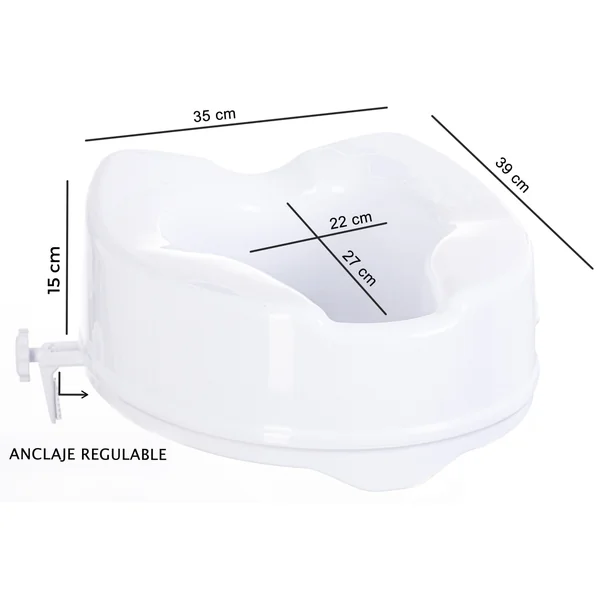 Elevador WC Con Tapa 15 cm | Universal