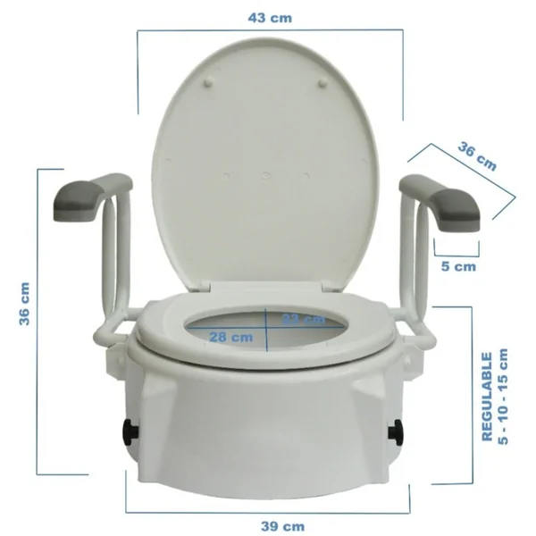 Elevador WC Inclinable 6-10-15cm Resistance