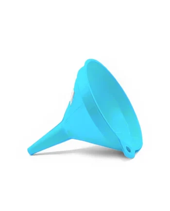 Embudo de plastico 14 cm Azul