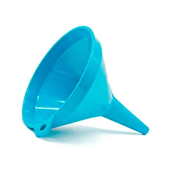 Embudo de plastico 19 cm Azul