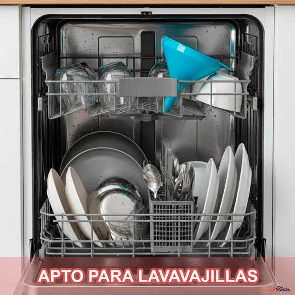 Embudo de plastico 8 cm Azul