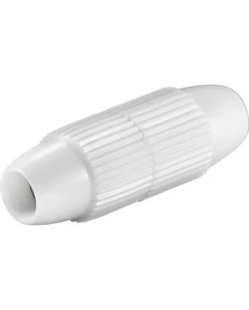 Empalme cable coaxial tipo tornillo Blanco