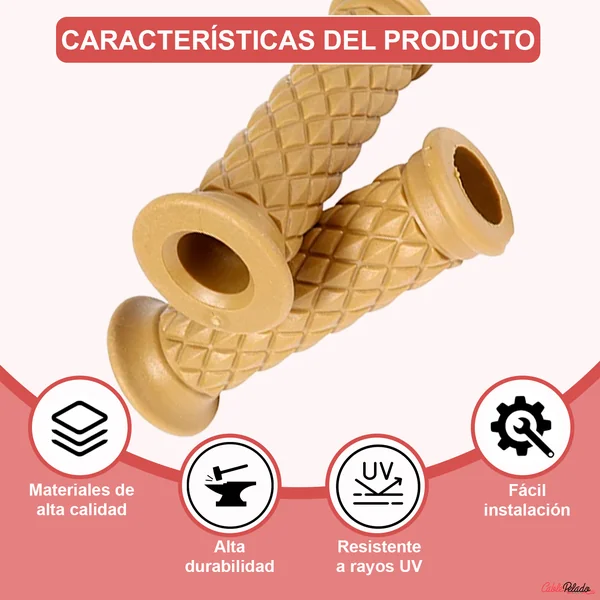 Empuñadura Para Manillar Motocicleta 22 mm Amarillo (2 Uds)