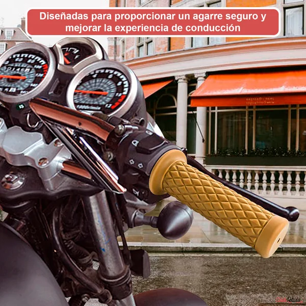 Empuñadura Para Manillar Motocicleta 22 mm Amarillo (2 Uds)