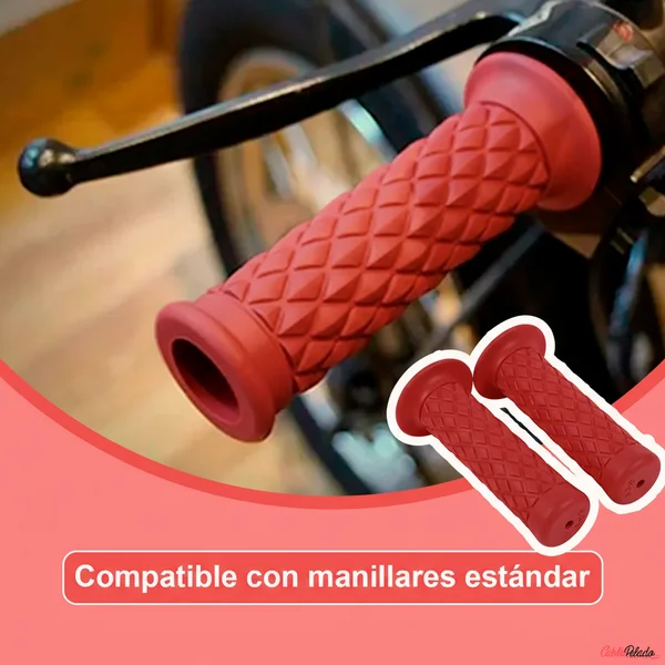 Empuñadura Para Manillar Motocicleta 22 Mm Rojo (2 Uds)