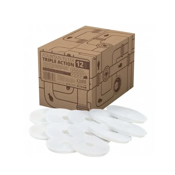 Envío gratuito en pedidos de Catit Filtro De Triple Acción Para Fuentes, 12 Uds - Solo en Productos Para Gatos en le España.