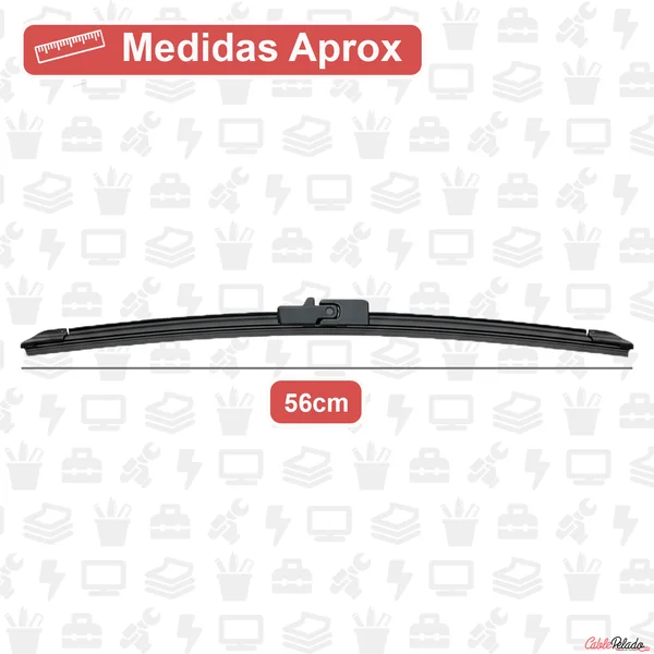 Escobilla Limpiaparabrisas 1 plus 56cm Negro