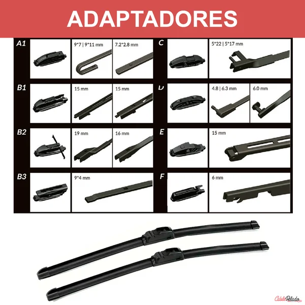 Escobilla Limpiaparabrisas 1 plus 56cm Negro