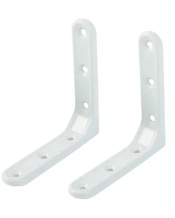 Escuadra de angulo metalica (2 uds) 100x100 mm Blanco