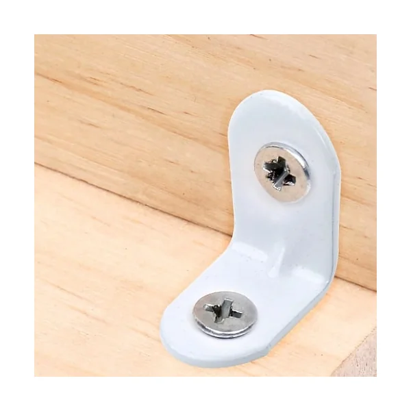 Escuadra de angulo metalica (2 uds) 30x30 mm Blanco