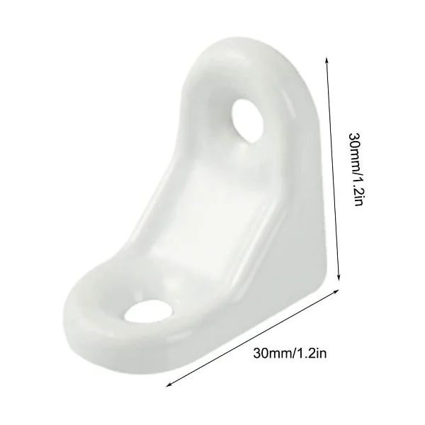 Escuadra de angulo metalica (2 uds) 30x30 mm Blanco