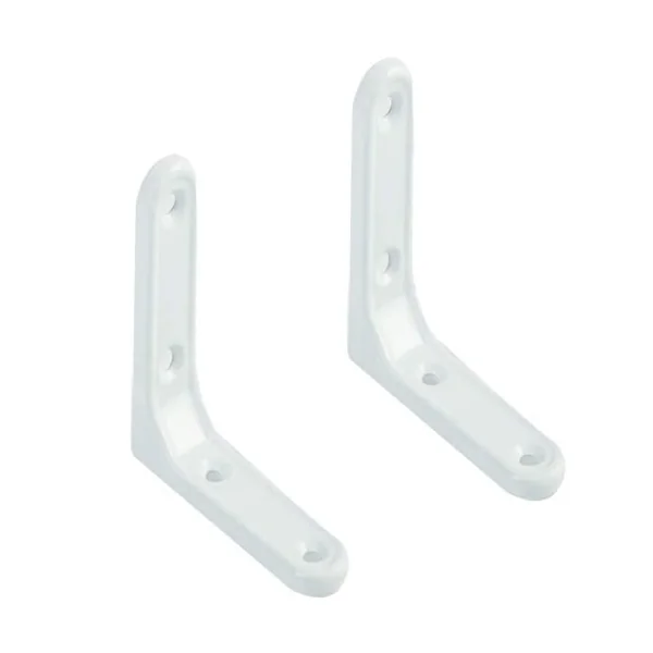 Escuadra de angulo metalica (2 uds) 75x75 mm Blanco